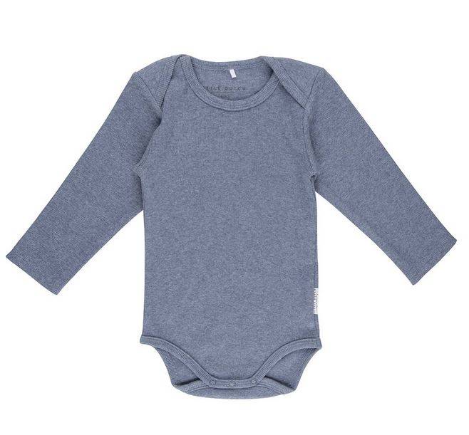 Little Dutch Baby bodysuit long sleeves Blue Melange bodijs ar garajām rokām zils 62/68.izm.