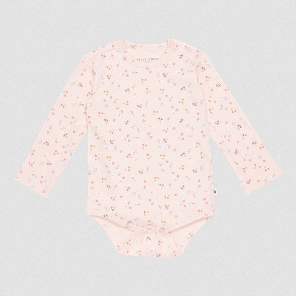 Little Dutch Bodysuit long sleeves Little Pink Flowers bodijs ar garajām piedurknēm rozā 62/68 izm.