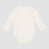 Little Dutch Bodysuit long sleeves Little Goose White bodijs baltā krāsā ar zosu un ziedu apdruku 50/56 izm.