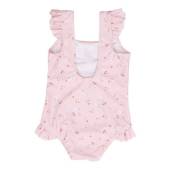 Little Dutch Bathsuit ruffles Little Pink Flowers rozā volānu peldkostīms ar UV aizsardzību 98/104 izm.