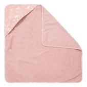 Little Dutch Hooded towel Ocean Pink dvielis ar kapuci rozā krāsā