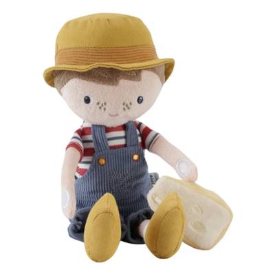 Little Dutch cuddle doll farmer Jim 35 cm Little Farm mīkstā lellīte fermeris Džims