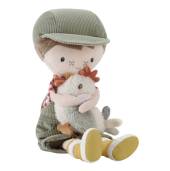 Little Dutch cuddle doll farmer Jim with chicken 35 cm Little Farm mīkstā lellīte fermeris Džims ar vistiņu