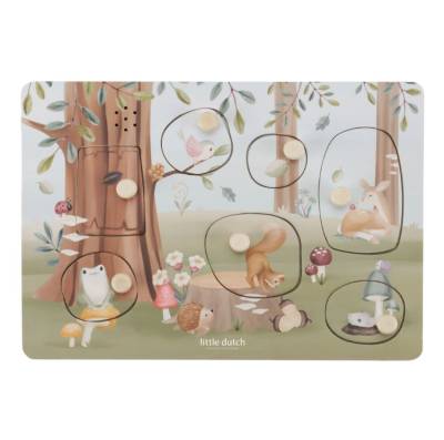 Little Dutch Wooden sound puzzle Forest Friends puzle ar skaņas efektiem