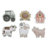 Little Dutch 6 in 1 puzzles Little Farm komplekts ar 6 puzlēm