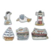 Little Dutch 6 in 1 Puzzles Sailors Bay komplekts ar 6 puzlēm