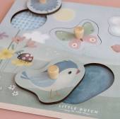 Little Dutch Tactile puzzle Flowers & Butterflies FSC taktilā taustes puzle