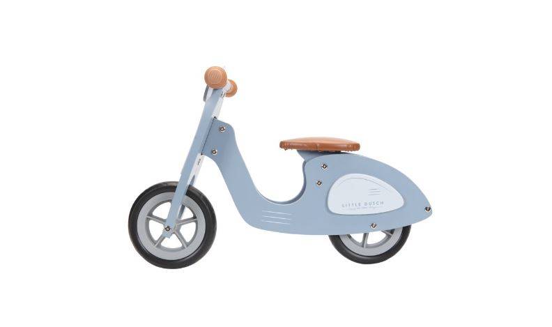 Little Dutch Balance bike Scooter blue koka līdzsvara skrejritenis zils