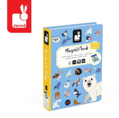 Janod Magnetic Book Polar animals magnētiskā grāmata - polārie dzīvnieki