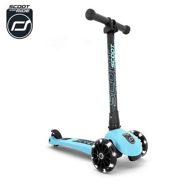 Scoot and Ride Highwaykick 3 LED blueberry skrejritenis gaiši zils