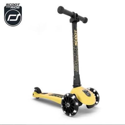 Scoot and Ride Highwaykick 3 LED lemon skrejritenis dzeltens