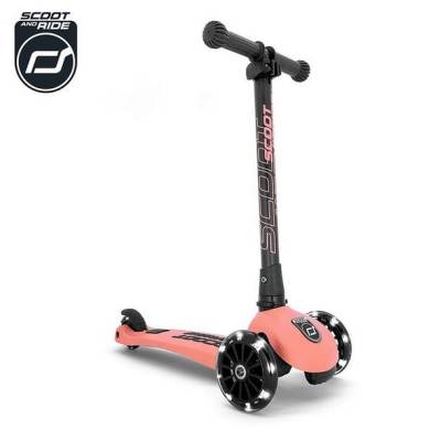 Scoot and Ride Highwaykick 3 LED peach skrejritenis oranžs