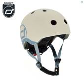 Scoot and Ride Helmet XXS-S ash ķivere pelēkbaltā krāsā 45-51 cm.