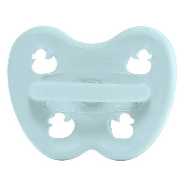 Hevea Pacifier - Baby Blue Orthodontic dabīgā kaučuka knupītis gaiši zils 0-3 mēn. šķelts