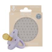 Hevea Pacifier - Dusty Violet dabīgā kaučuka knupītis violets  3-36 mēn. apaļš