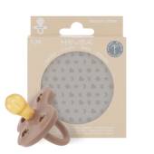 Hevea Pacifier - Tan Beige dabīgā kaučuka knupītis bēšs 3-36 mēn. apaļš