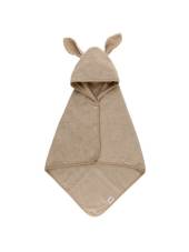 BIBS Kangaroo Hoodie Towel Baby – Vanilla dvielis ar kapuci bēšs