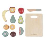 Little Dutch Wooden cutting fruits koka augļu komplekts