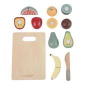 Little Dutch Wooden cutting fruits koka augļu komplekts