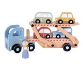 Little Dutch Wooden transport truck FSC kravas auto ar piekabi