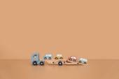 Little Dutch Wooden transport truck FSC kravas auto ar piekabi