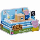 Peppa Pig Wooden Boat cūciņas Peppas koka laiva