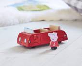 Peppa Pig Wooden Red Car cūciņas Peppas koka sarkana automašīna