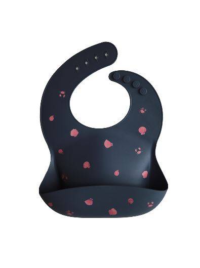 Mushie Silicone Bib silikona priekšautiņš Dark Shells