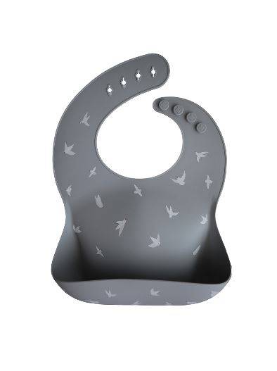 Mushie Silicone Bib silikona priekšautiņš Birds