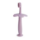 Mushie Flower Training Toothbrush - Soft Lilac silikona zobubirste