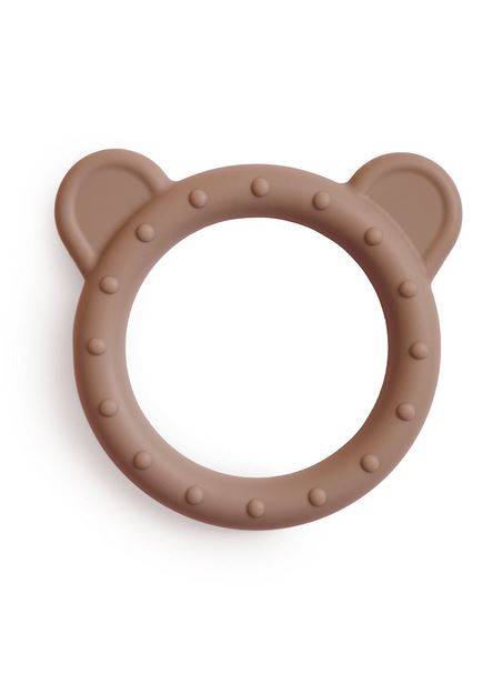 Mushie teether Bear - Natural zobgrauznis lācis brūns