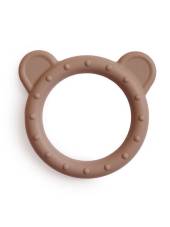 Mushie teether Bear - Natural zobgrauznis lācis brūns