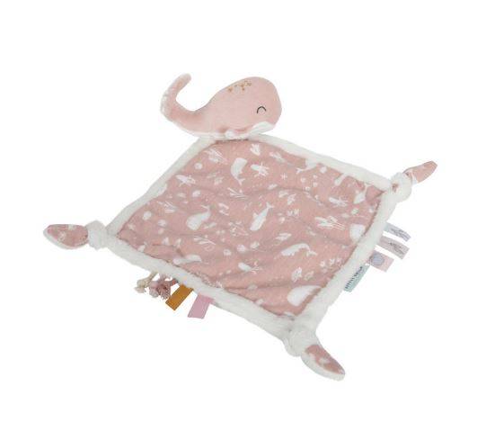 Little Dutch Cuddle cloth Whale Ocean Pink miega mīļlupatiņa rozā